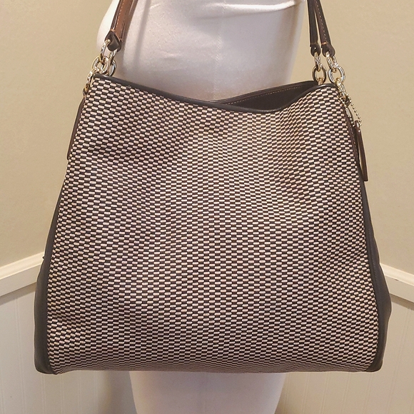 Like NEW Coach Lexy Legacy Jacquard shoulder bag - Picture 2 of 13